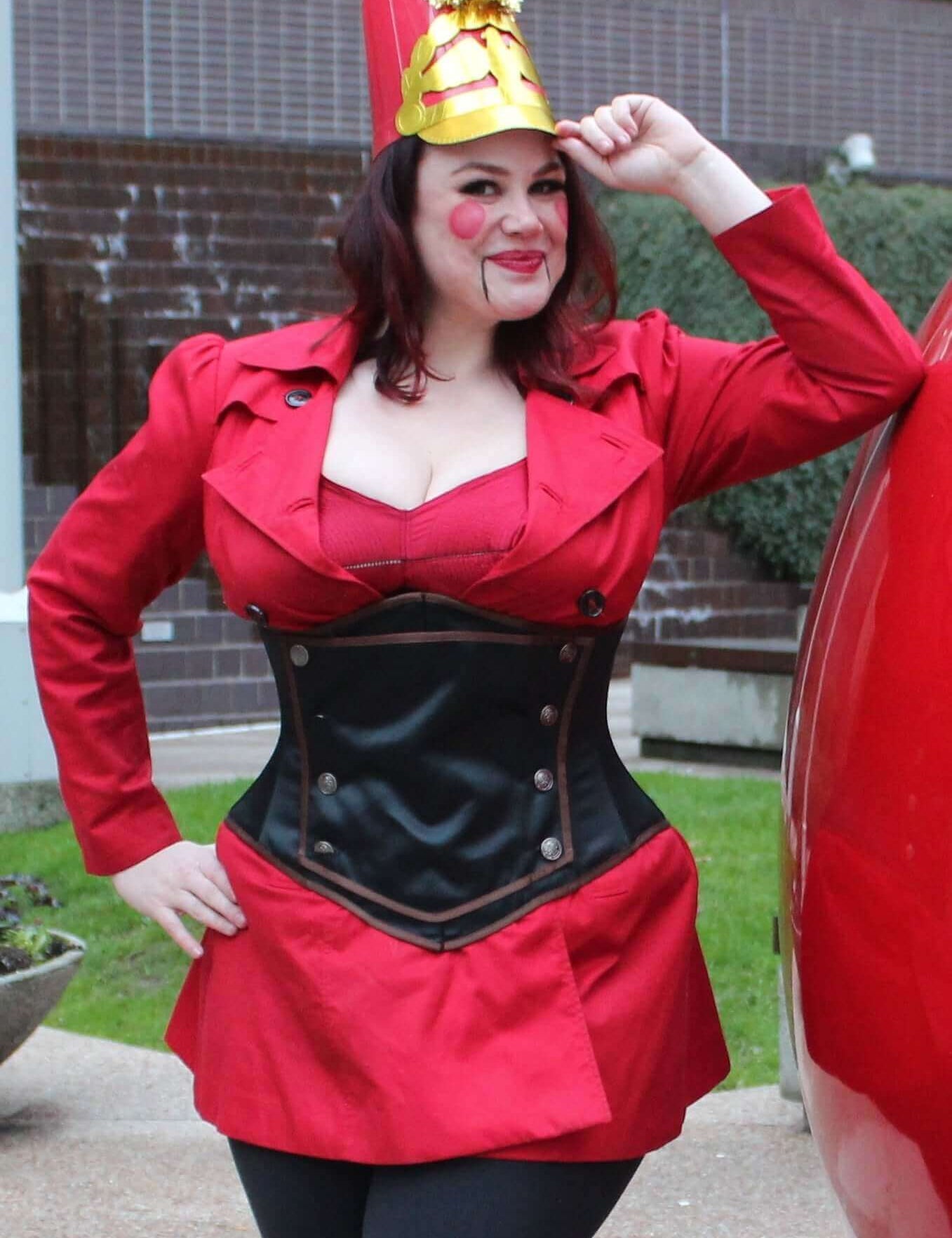 Plus Size Valentina Steel Boned Corset With Removable Panel
