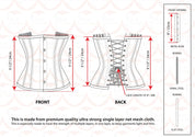 Plus Size Isabella Peach 24 Bone Waist Training Mesh Cincher Corset