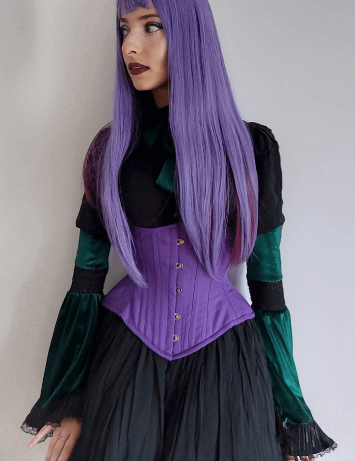 Artemis Hourglass Silhouette Corset In Violet Designed by Lucy's Corsetry